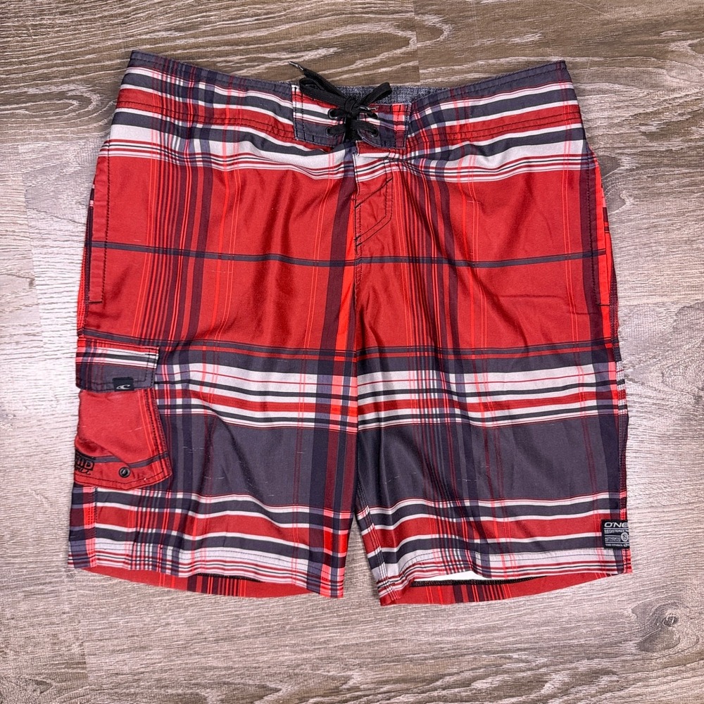Y2k Oneill Mens Plaid‎ Hybrid Board Surf Shorts Size 36 Read!